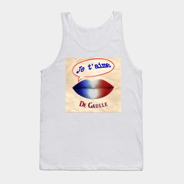 FRENCH KISS JETAIME DE GAULLE Tank Top by ShamSahid